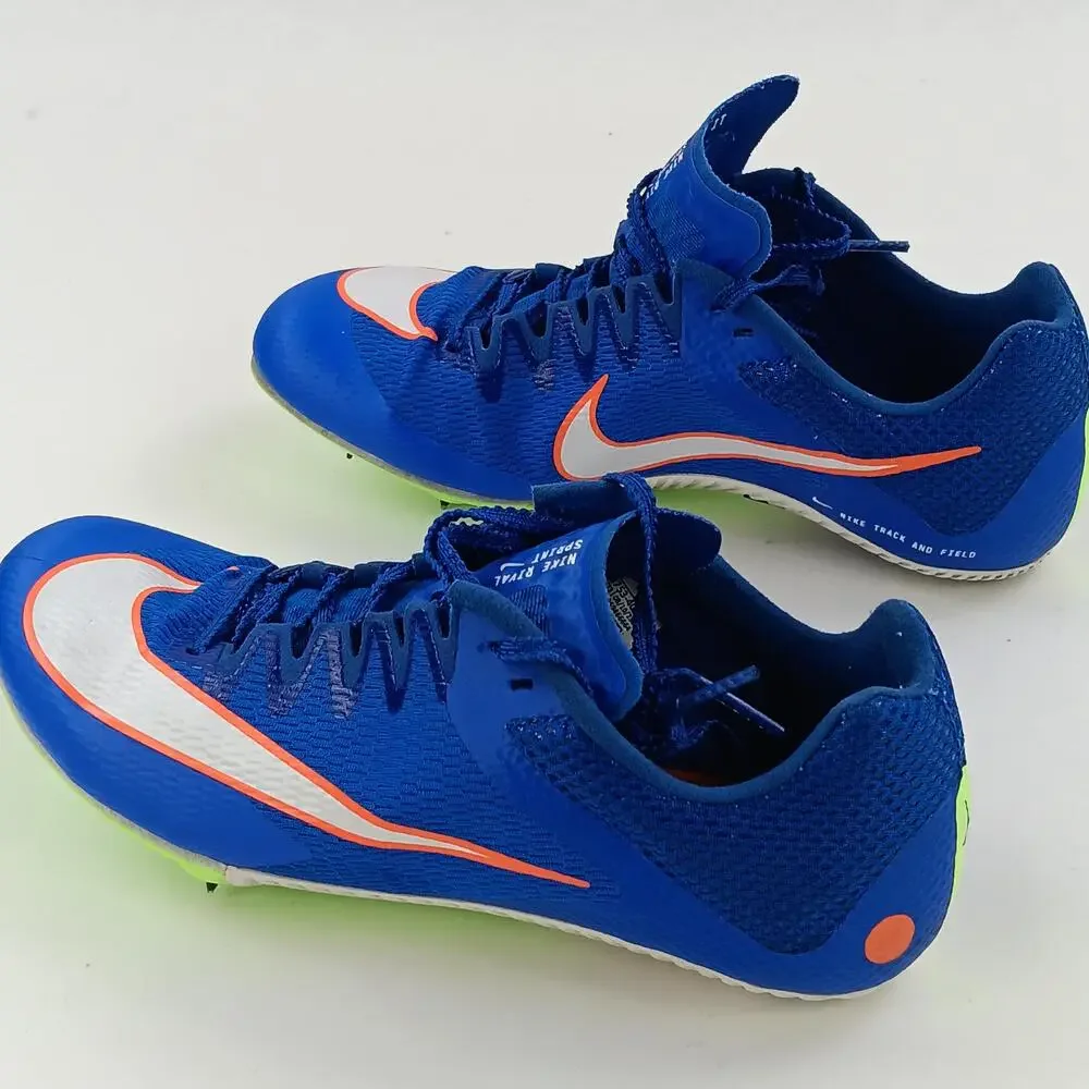 Nike Rival Sprint Track Spikes Shoes Mens Size 5.5 Blue Racing DC8753-401